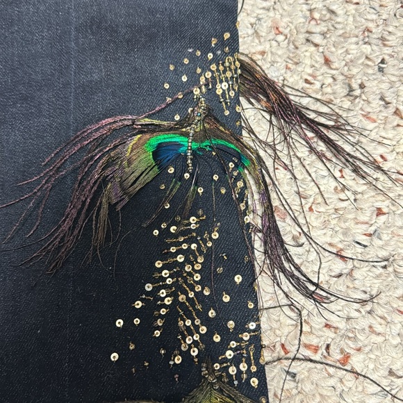 RALPH LAUREN Black Label Peacock Feather Blue Jeans Size 29 NWOT - Picture 9 of 10